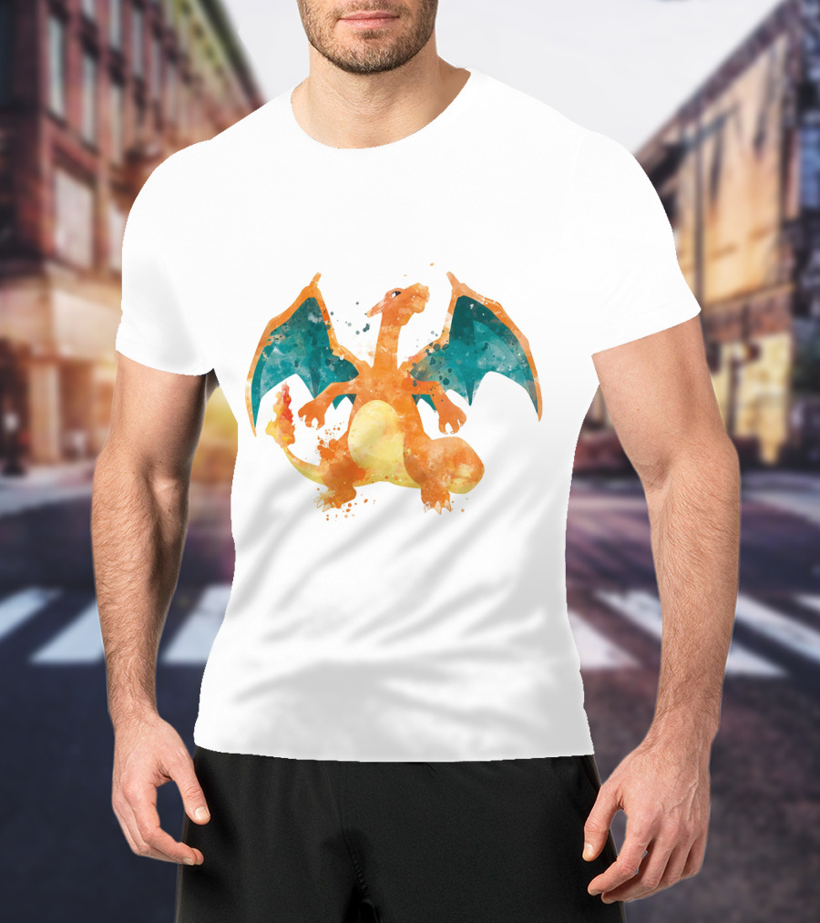 Charizard Watercolor Pokemon T-Shirt