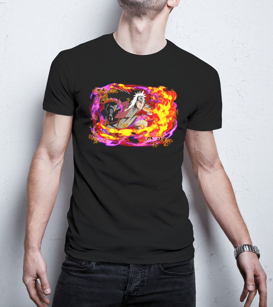 Jiraiya Fire And Magic Aura Ninja Character T-Shirt