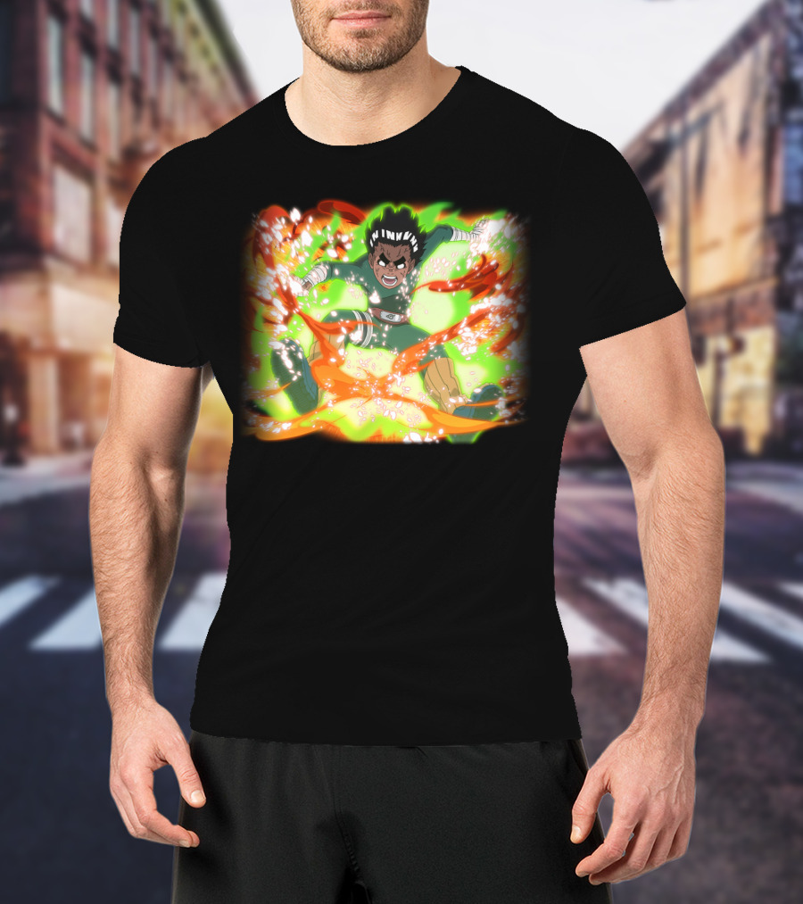 Rock Lee Eight Gates Anime Power Burst Transformation T-Shirt