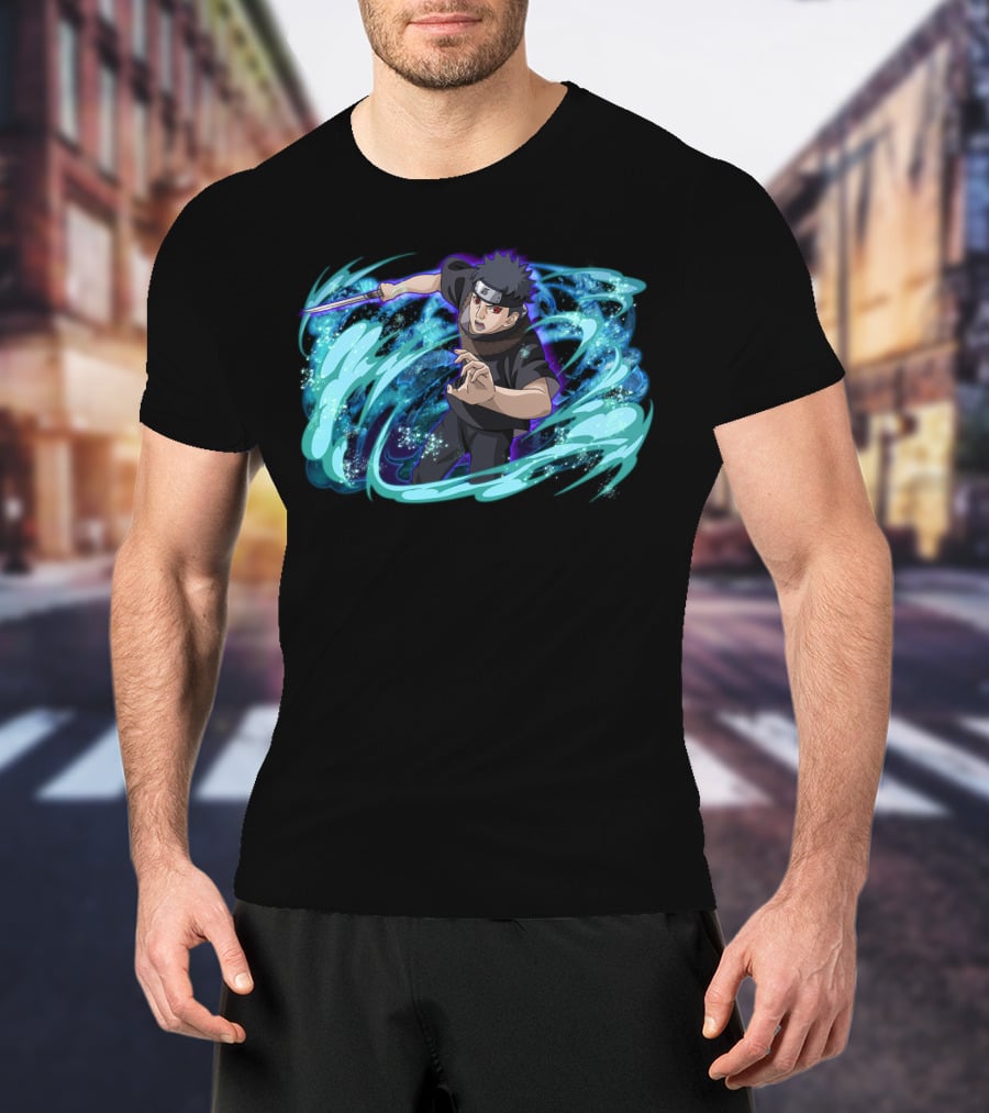 Shisui Uchiha Water Technique Anime Action Scene T-Shirt