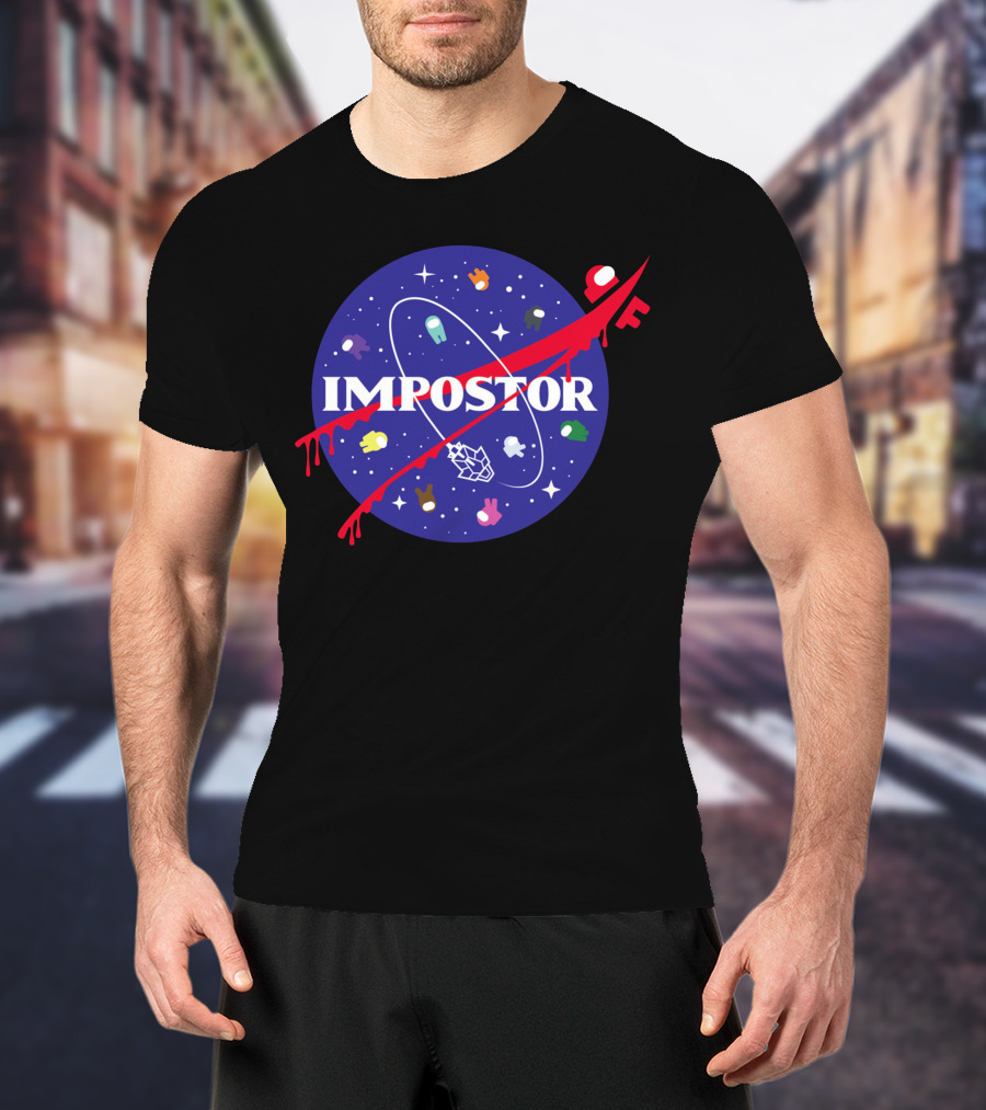 Impostor NASA Parody Among Us Crewmates In Space T-Shirt
