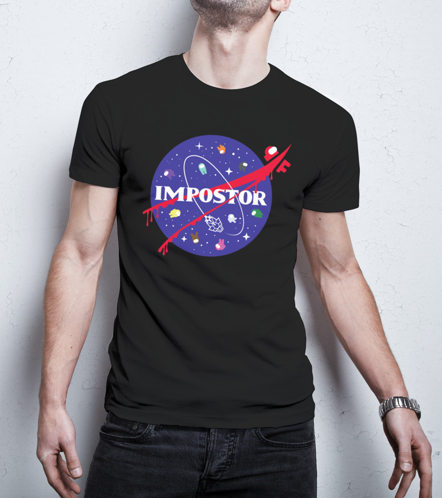 Impostor NASA Parody Among Us Crewmates In Space T-Shirt
