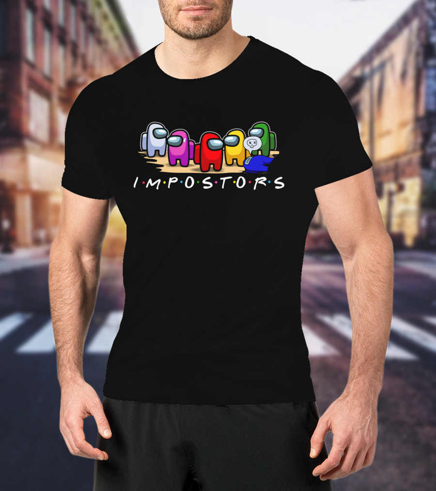 Impostors Among Us Friends Mashup Crew T-Shirt