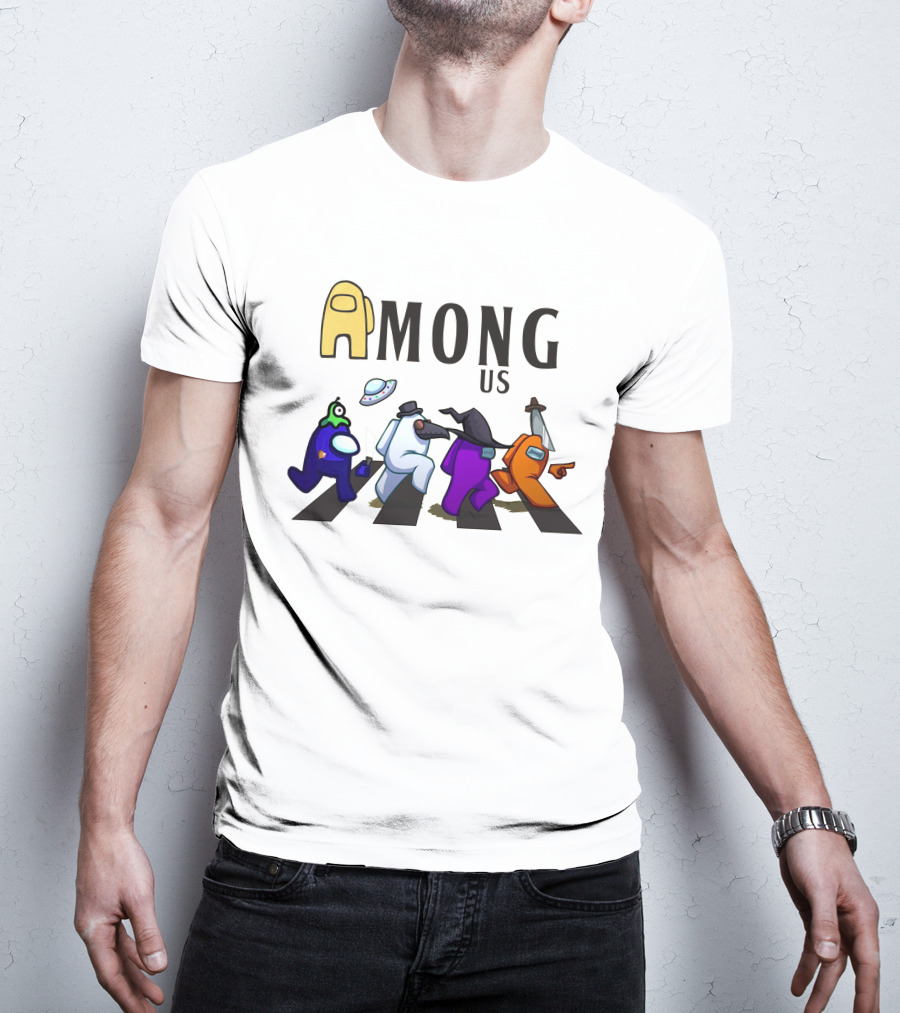 Cross Impostors Walking Street Among Us Characters T-Shirt