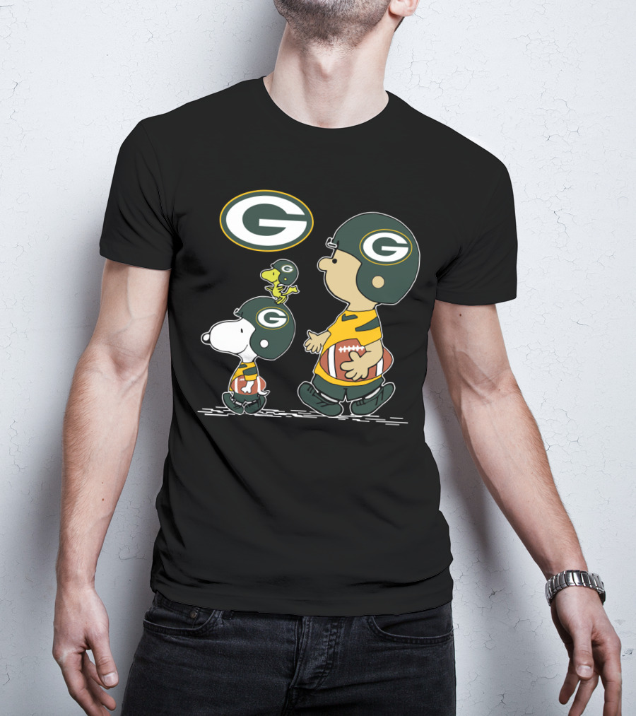 Christmas Peanuts Cute Football Green Bay Packers T-Shirt