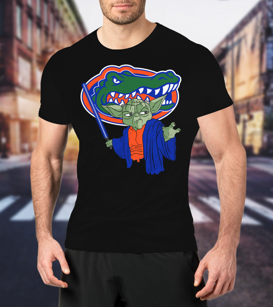Gators Yoda Lightsaber Florida Alligator Icon Mashup T-Shirt