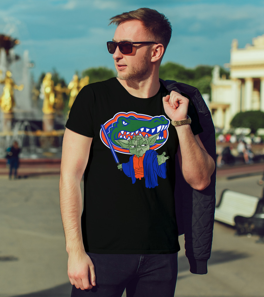 Gators Yoda Lightsaber Florida Alligator Icon Mashup T-Shirt