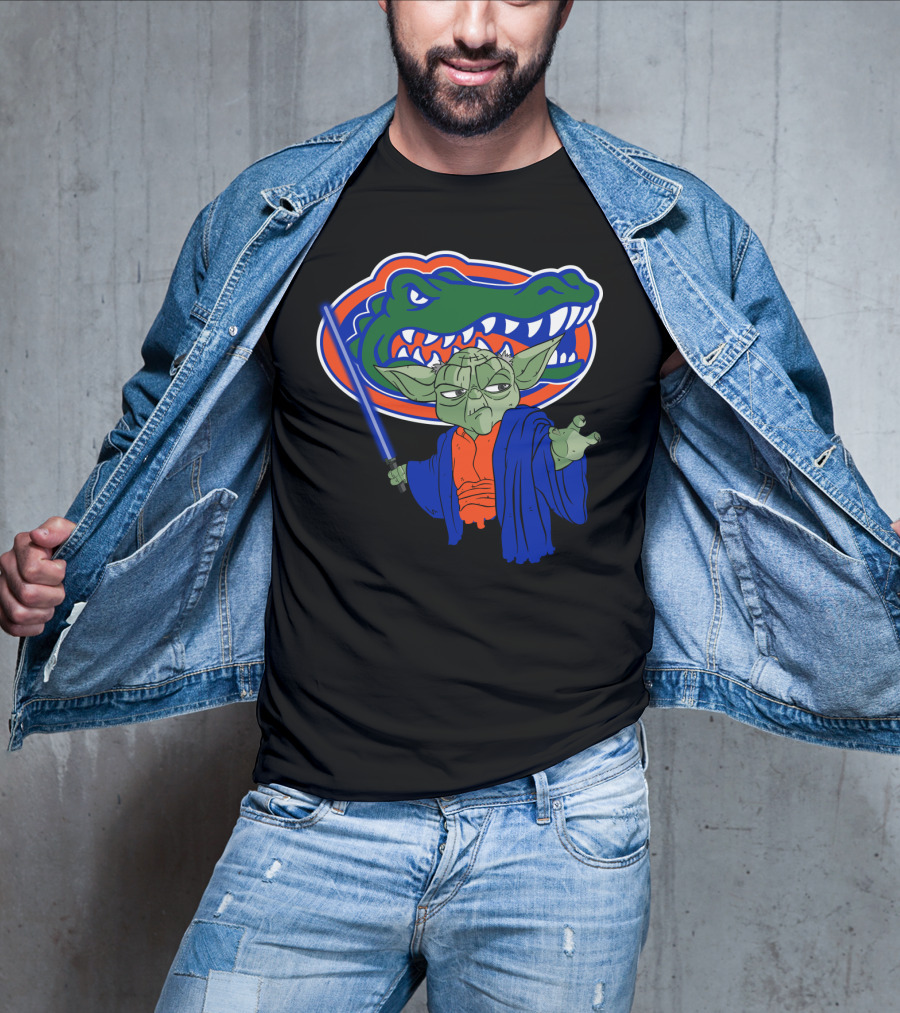 Gators Yoda Lightsaber Florida Alligator Icon Mashup T-Shirt