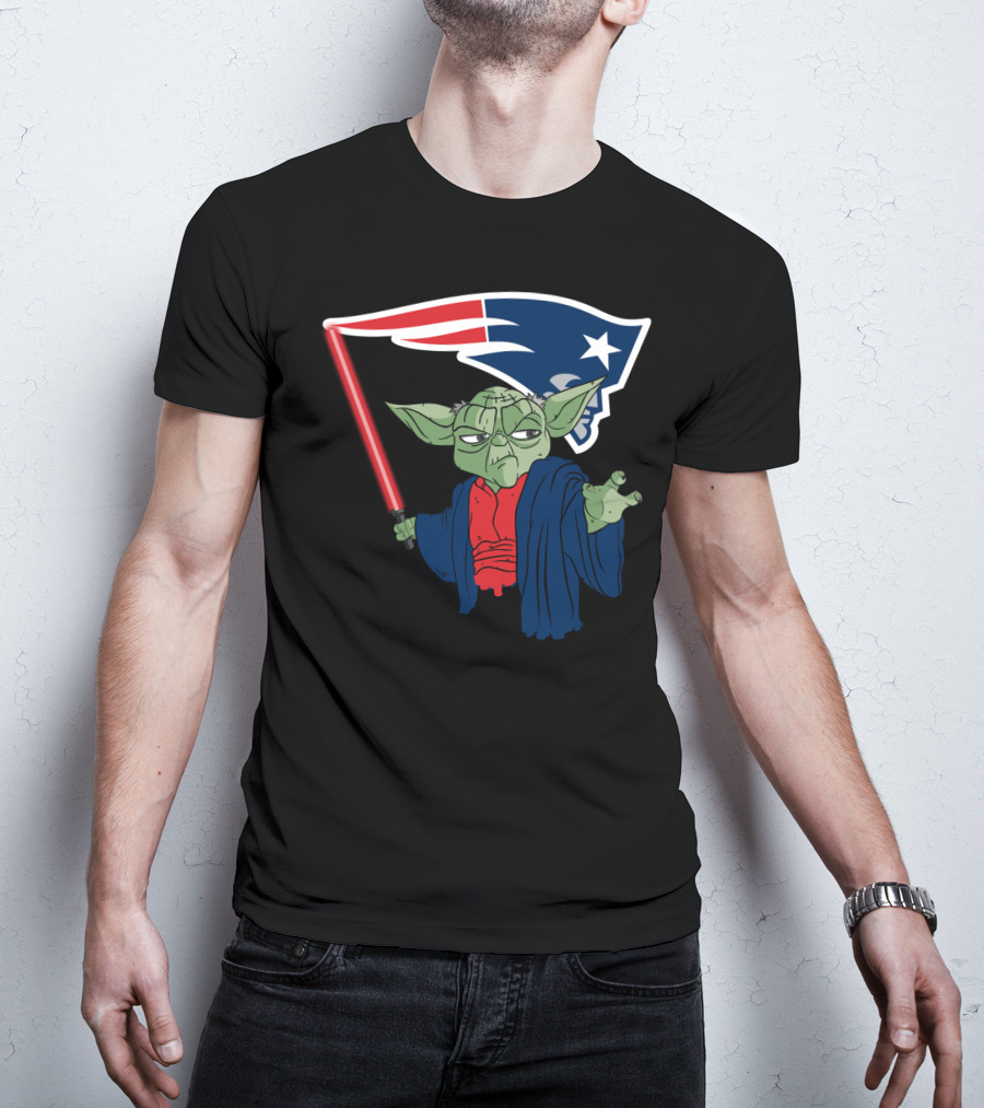 Yoda Patriots Logo Lightsaber Jedi Crossover T-Shirt