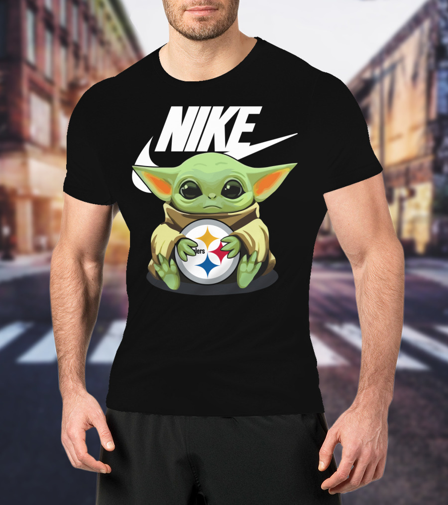 Nike Baby Yoda Steelers T-Shirt