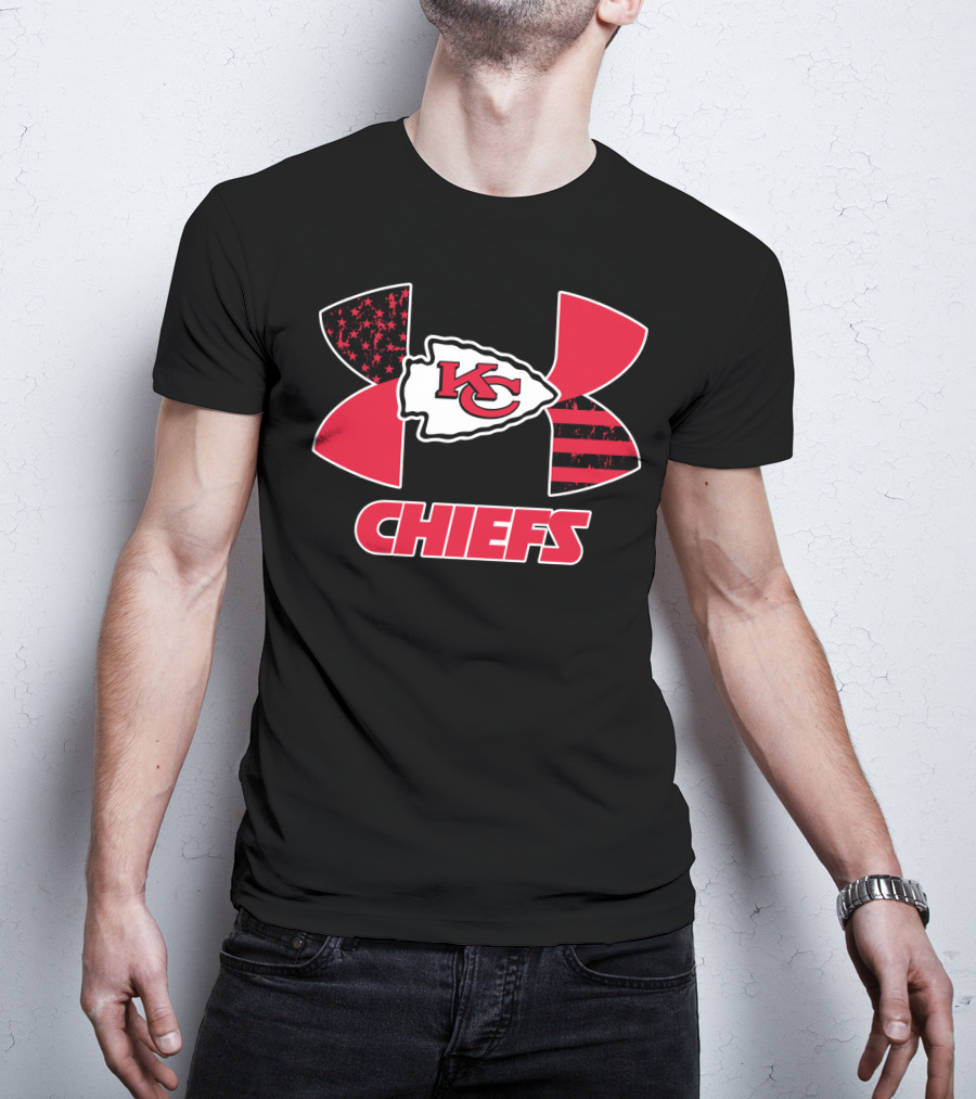Under Armour Chiefs Kc Arrowhead Logo Stars And Stripes T-Shirt