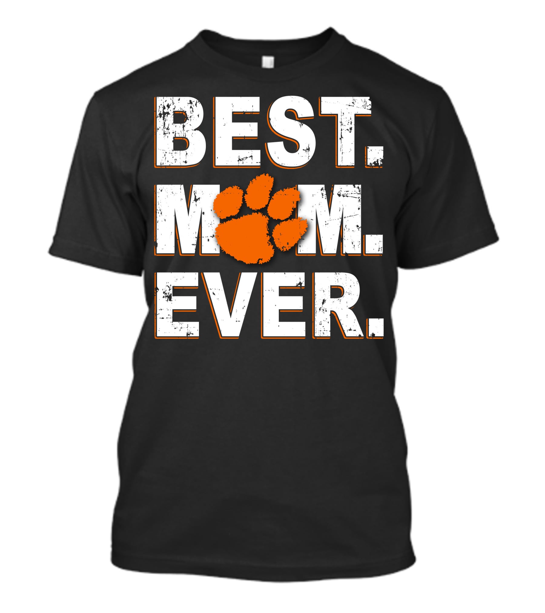 Best Mom Ever Clemson Tigers Paw Print T-Shirt