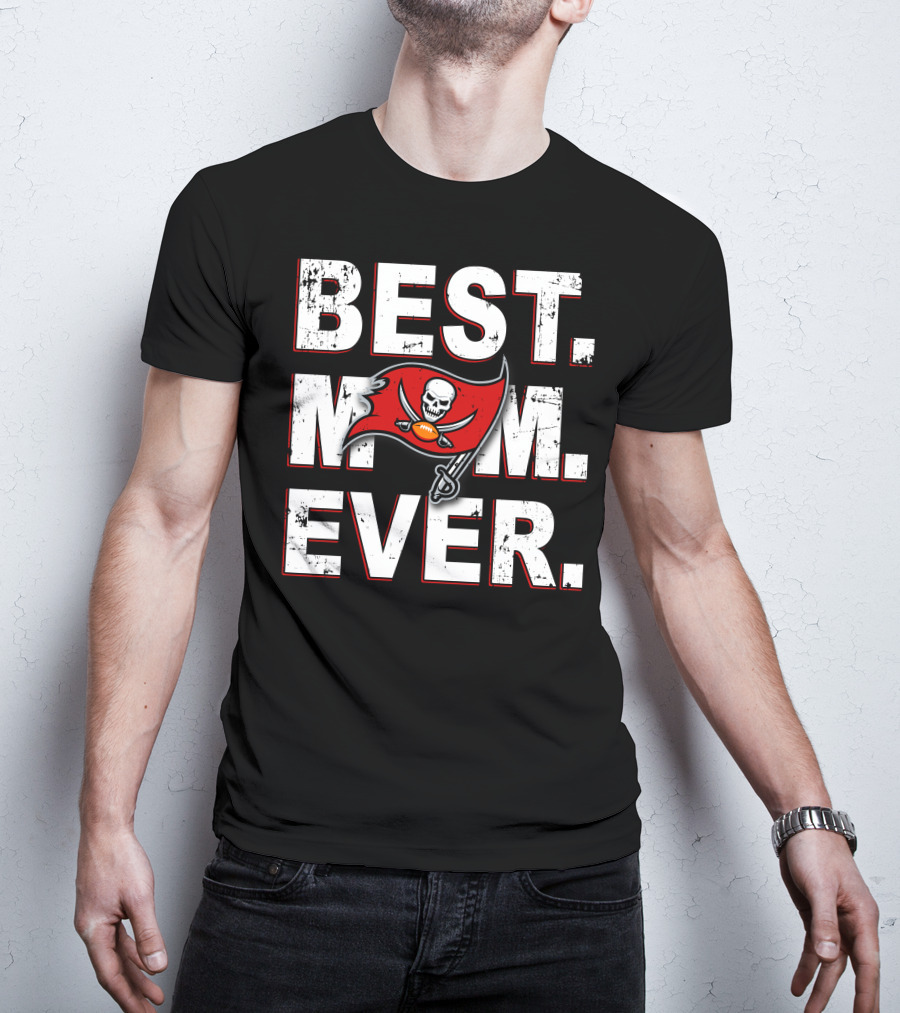 Best Mom Ever Buccaneers Logo Football Flag Mascot T-Shirt