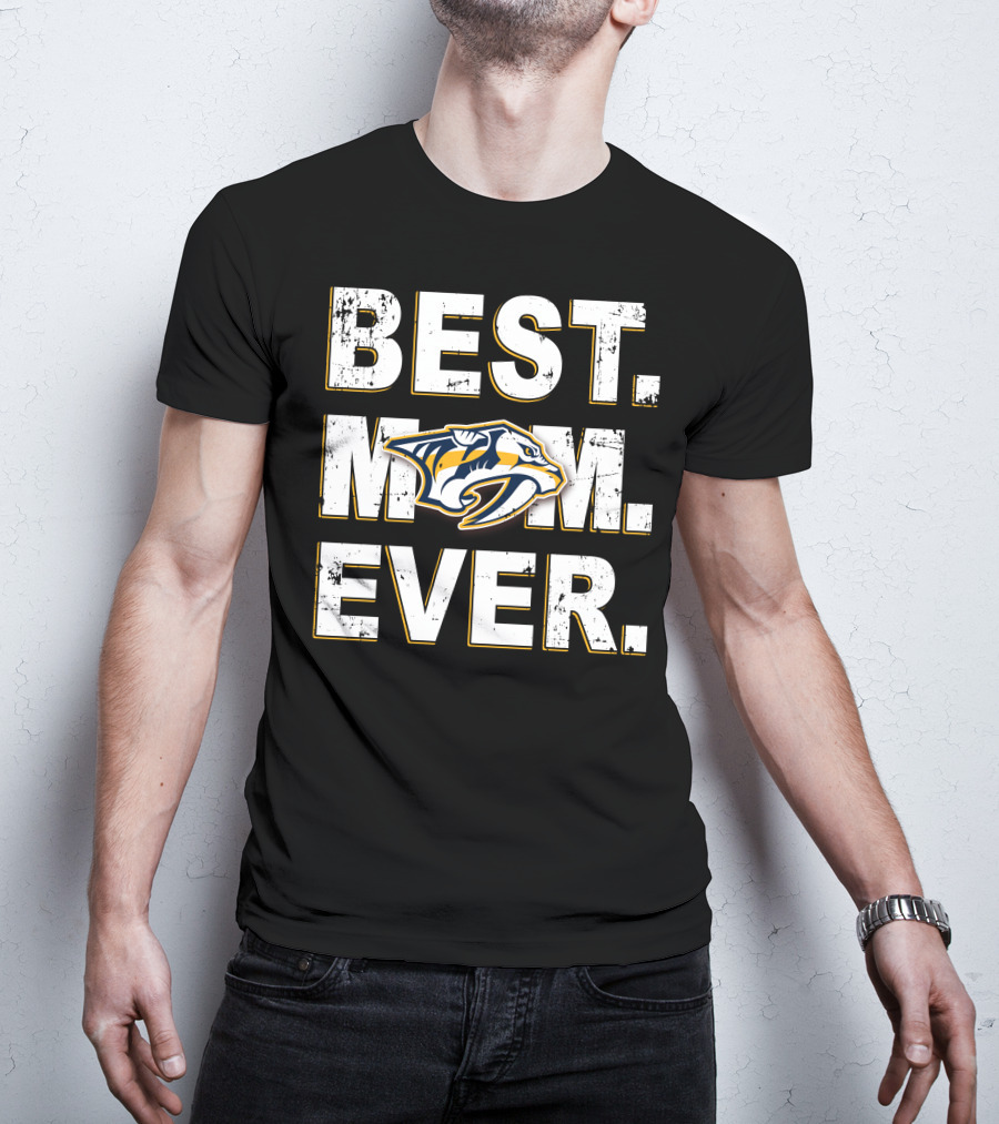 BEST MOM EVER Nashville Predators Fan Gear T-Shirt