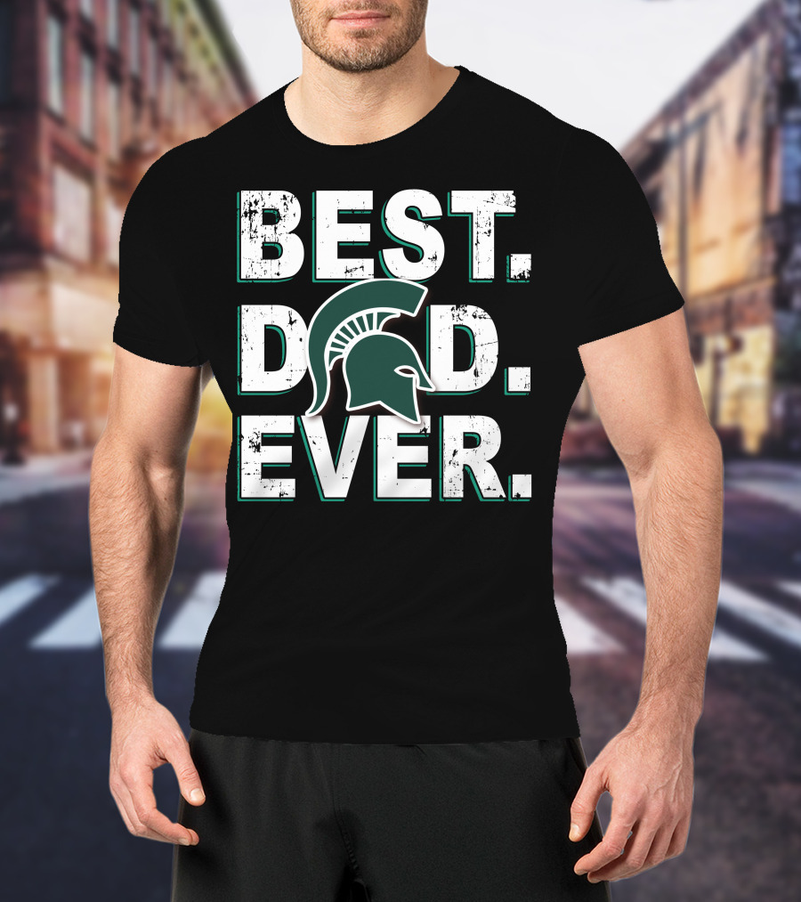 Best Dad Ever Spartan Helmet T-Shirt