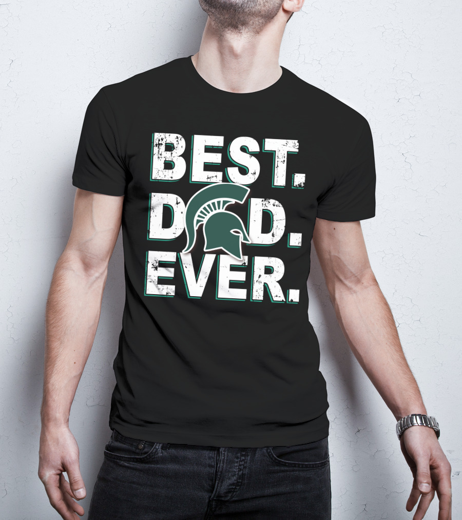 Best Dad Ever Spartan Helmet T-Shirt