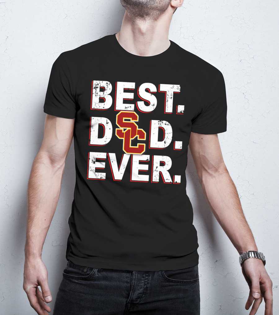 Best Dad Ever Sc Trojans Football T-Shirt