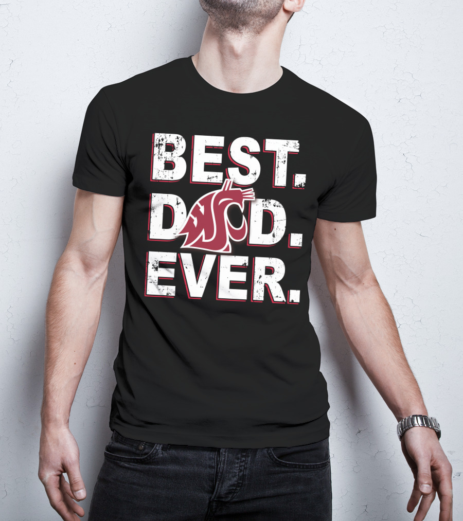 Best Dad Ever Wsu Cougars T-Shirt