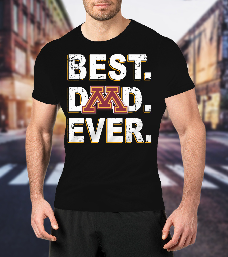 Best Dad Ever M Goldy Minnesota T-Shirt