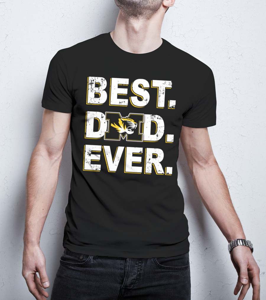 Best Dad Ever Mizzou Tigers T-Shirt