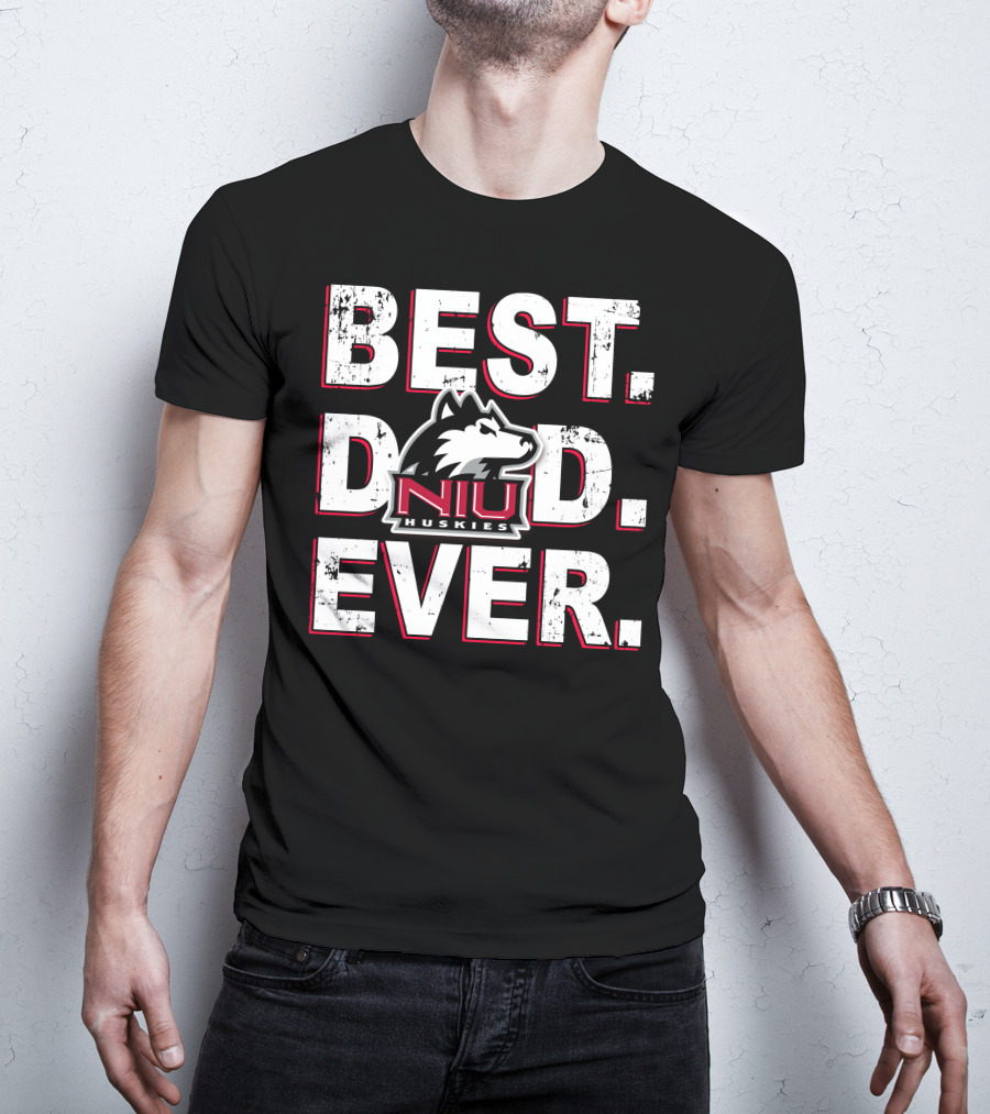 Best Dad Ever Niu Huskies T-Shirt