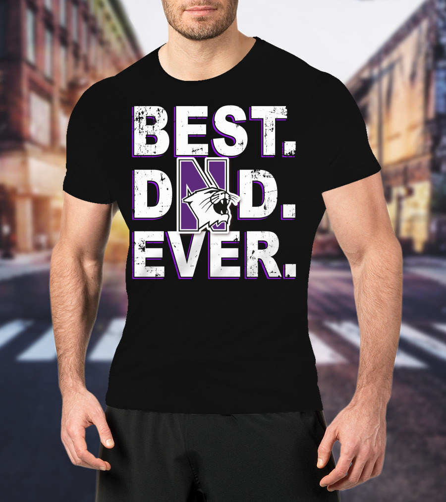 Best Dad Ever Northwestern Wildcats 056 T-Shirt