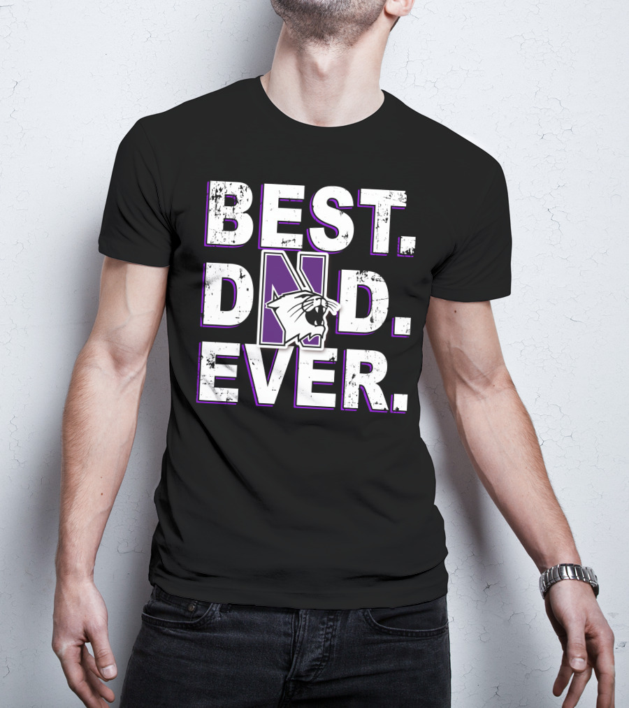 Best Dad Ever Northwestern Wildcats 056 T-Shirt