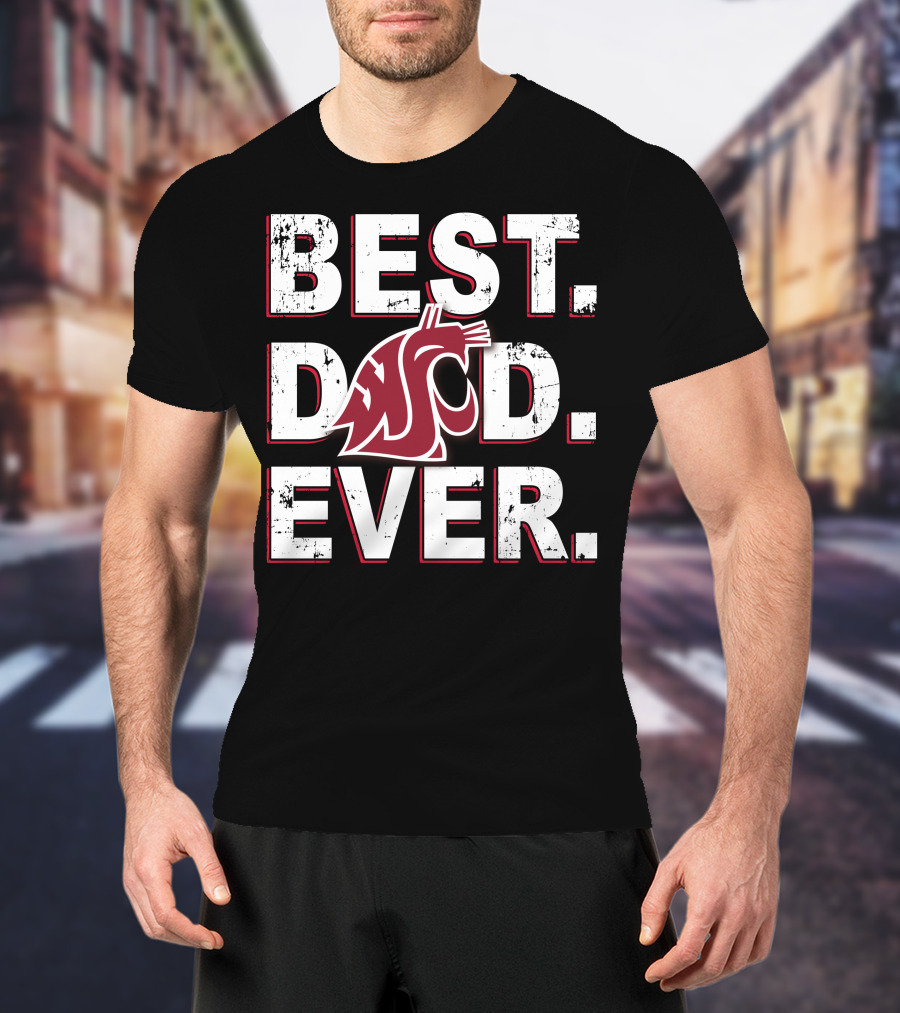 Best Dad Ever Washington State University T-Shirt