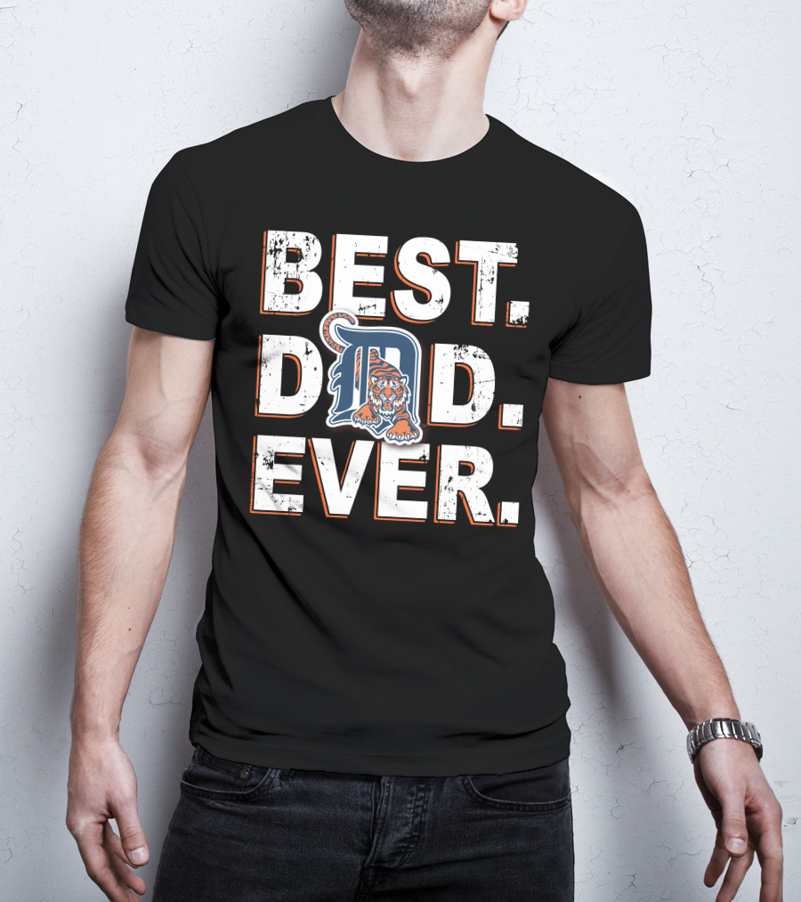 Best Dad Ever Detroit Tigers T-Shirt
