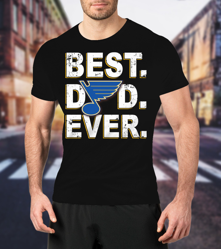 Best Dad Ever St. Louis Blues Logo T-Shirt