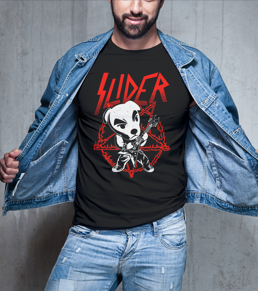 Slider Heavy Metal Animal Crossing Character T-Shirt