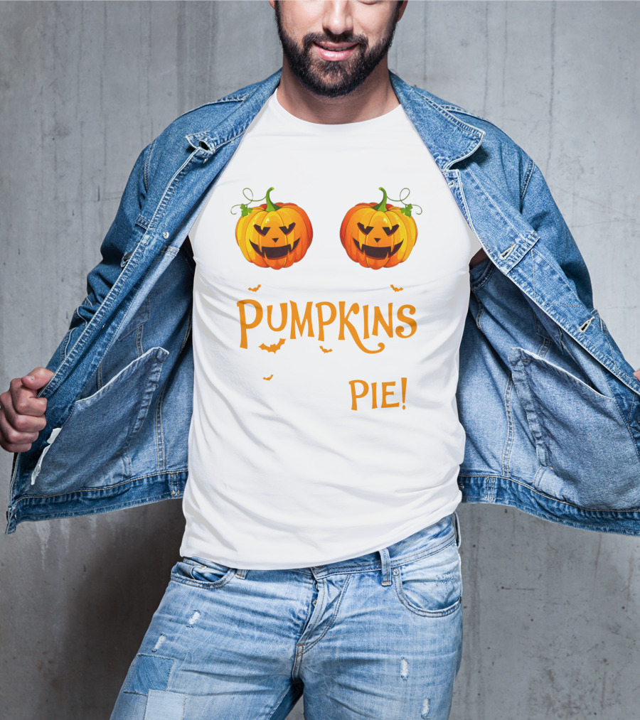Pumpkins You Should See My Pie With Halloween Jack-O'-Lanterns And Bats T-Shirt