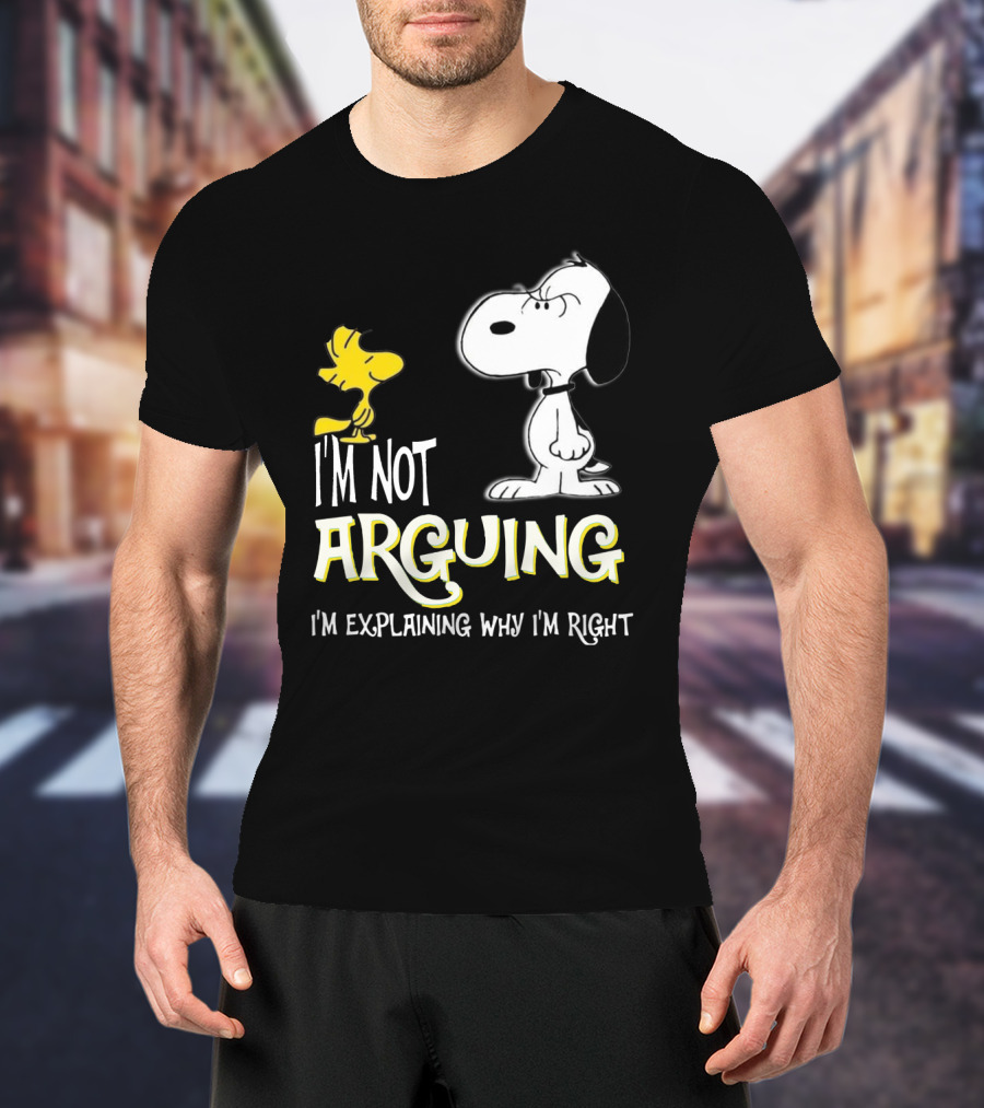Snoopy Woodstock I'm Not Arguing I'm Explaining Why I'm Right T-Shirt