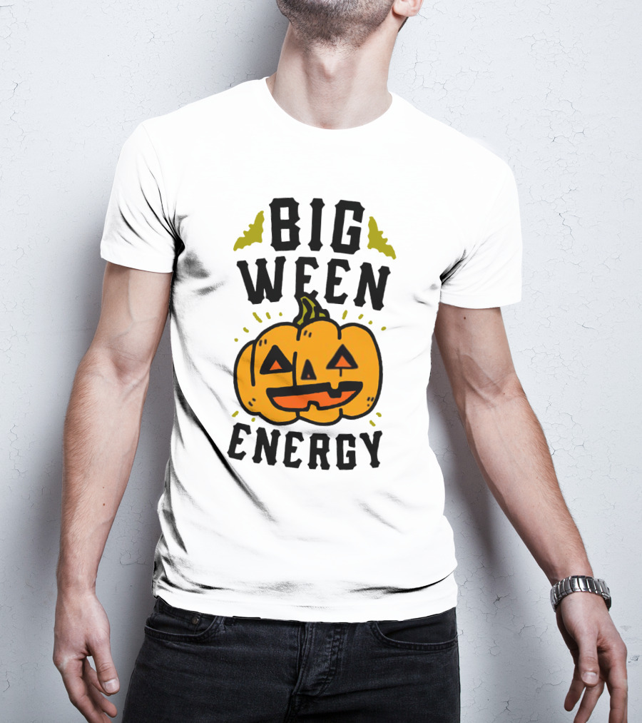 Big Ween Energy Pumpkin Halloween Jack-O'-Lantern T-Shirt
