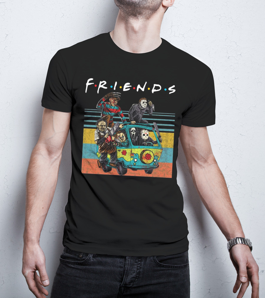 Boom Style Horror Friends In Mystery Van T-Shirt
