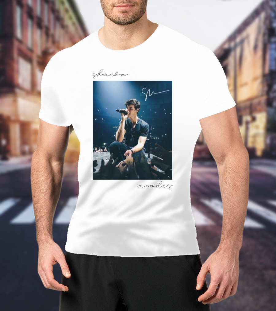Shawn Mendes Signature Sm Concert Image T-Shirt