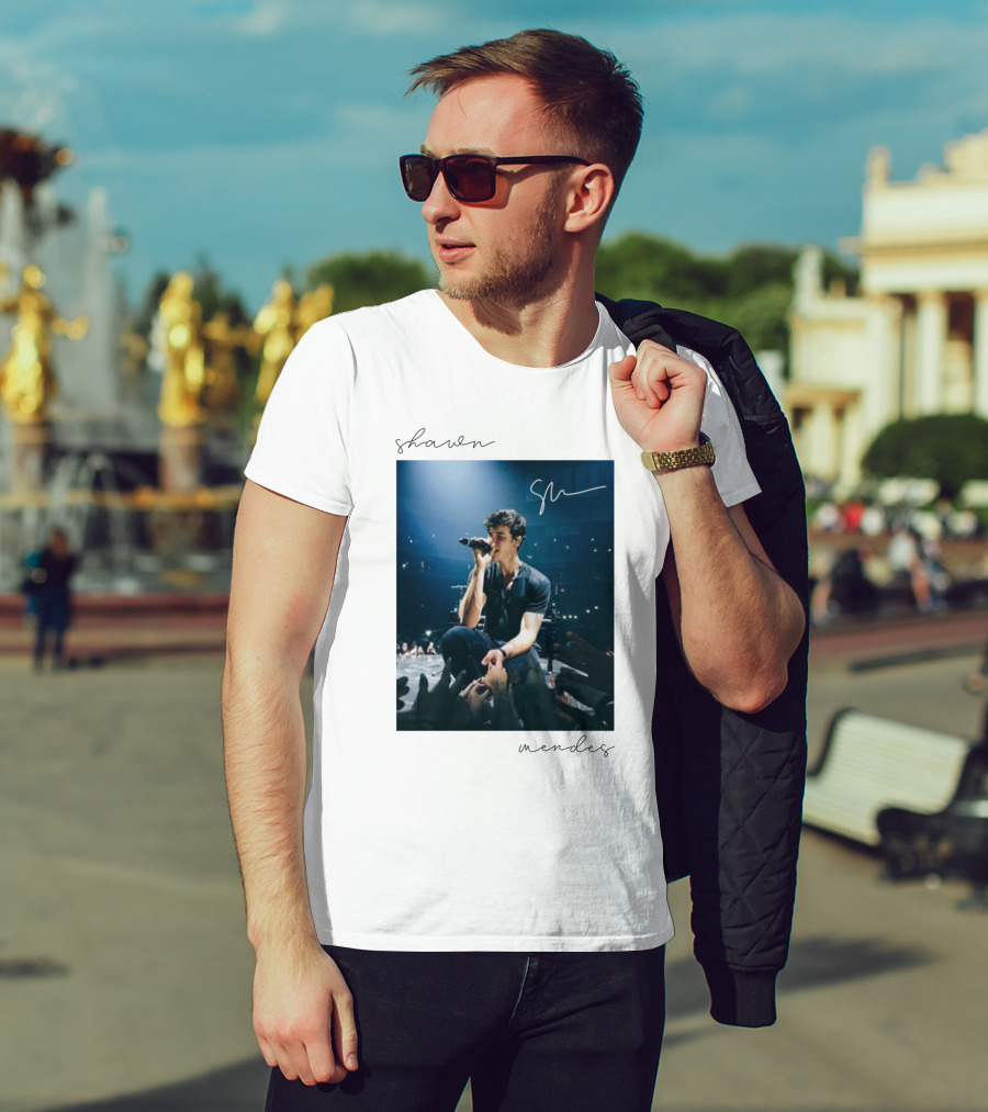 Shawn Mendes Signature Sm Concert Image T-Shirt