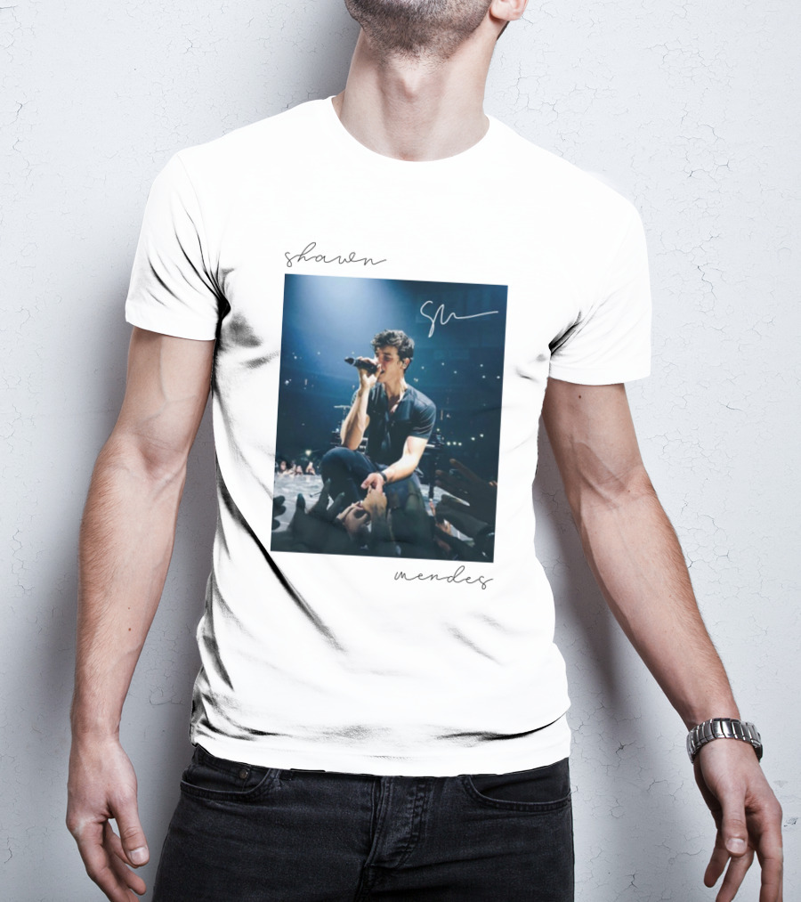 Shawn Mendes Signature Sm Concert Image T-Shirt