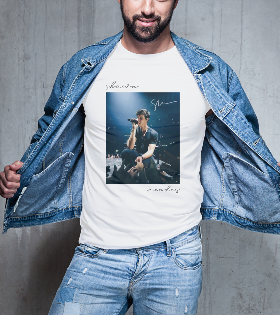 Shawn Mendes Signature Sm Concert Image T-Shirt