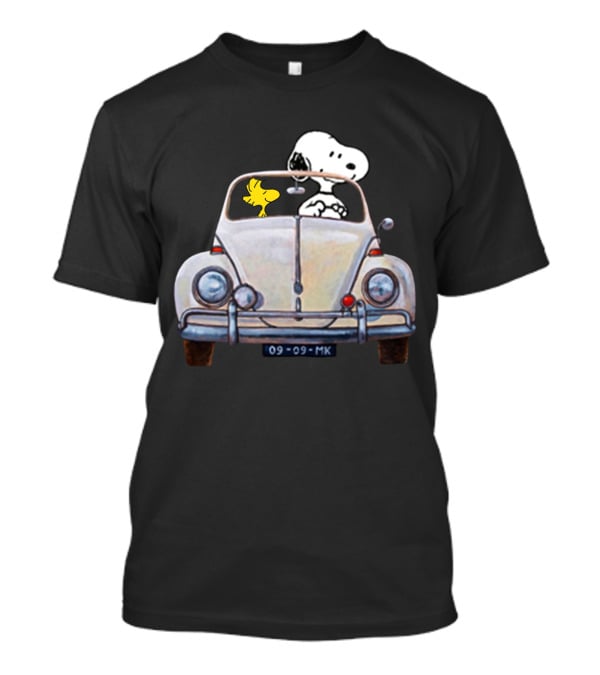 Snoopy And Woodstock 09-09-MK Car Adventure T-Shirt