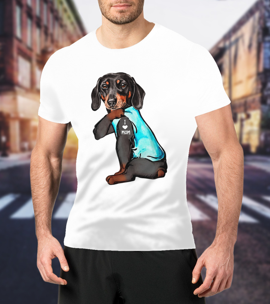 Dachshund I Love Mom T-Shirt