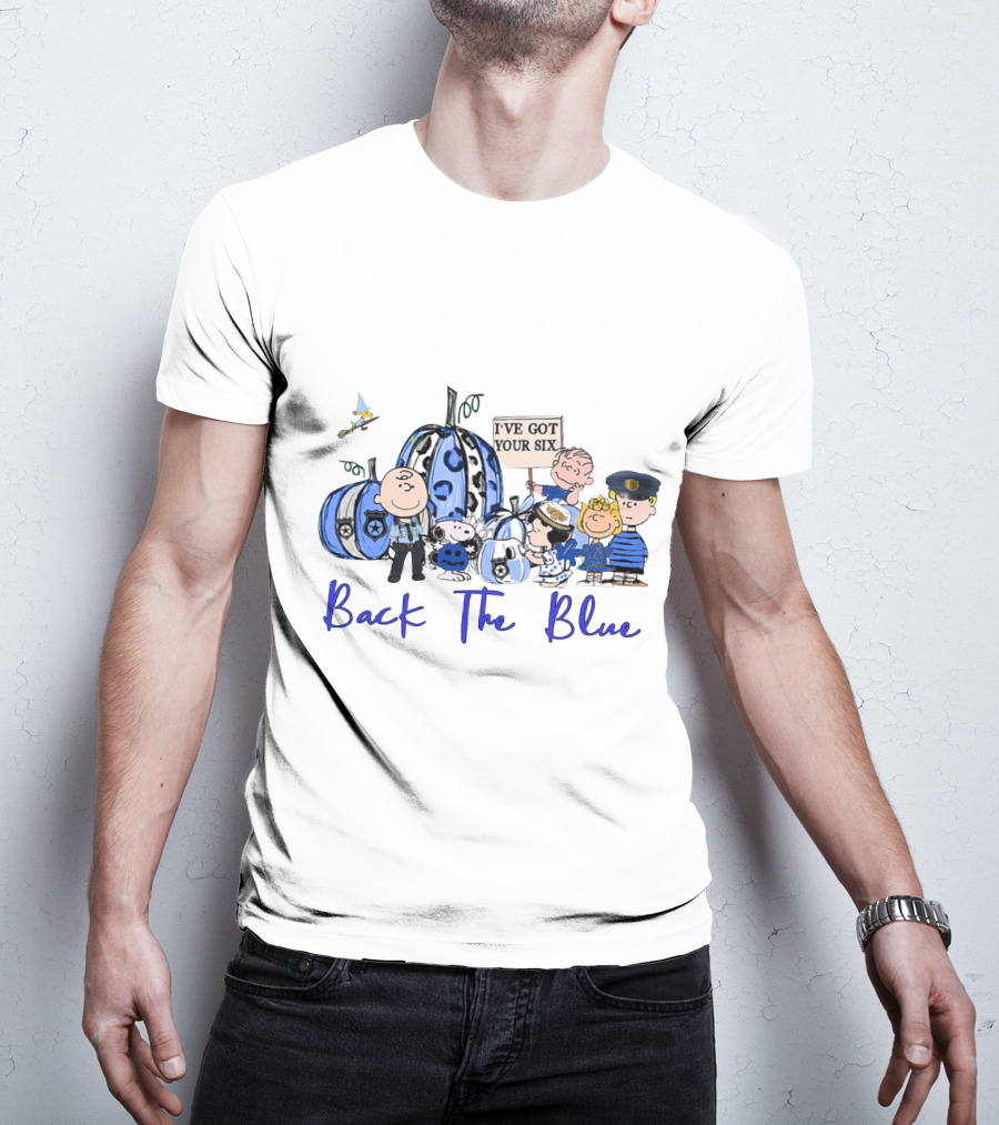 Peanuts Back The Blue Pumpkin Patch I've Got Your Six T-Shirt