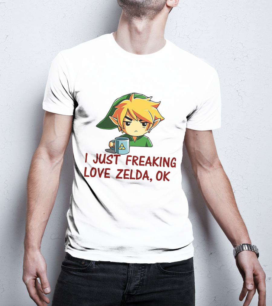 I Just Freaking Love Zelda OK With Triforce Mug And Character T-Shirt