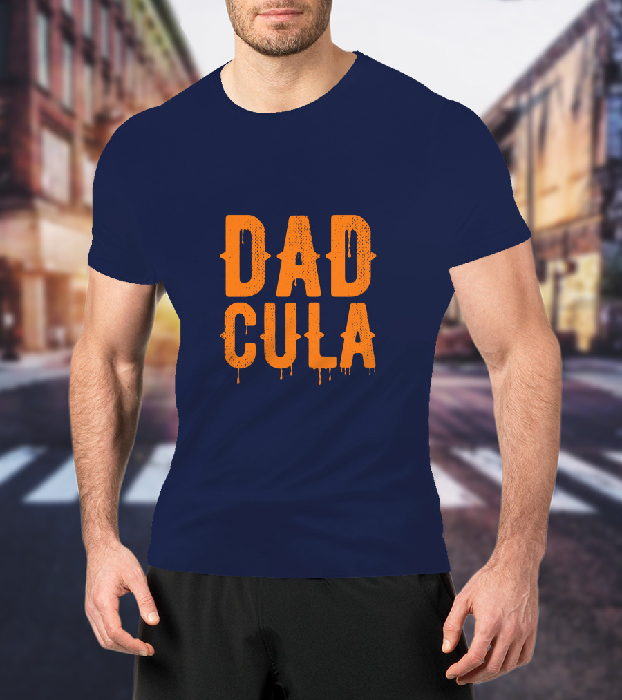 Dadcula Funny Dad Spooky Halloween Vampire Joke T-Shirt