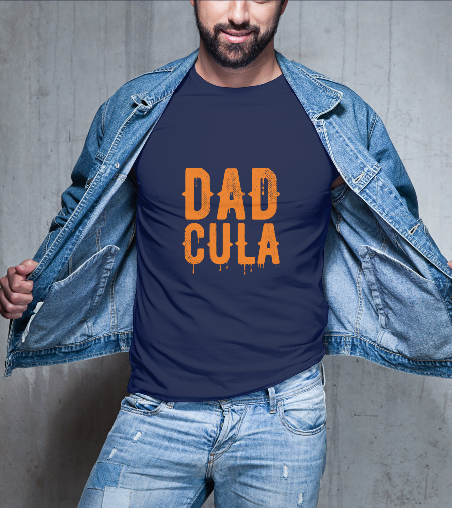 Dadcula Funny Dad Spooky Halloween Vampire Joke T-Shirt