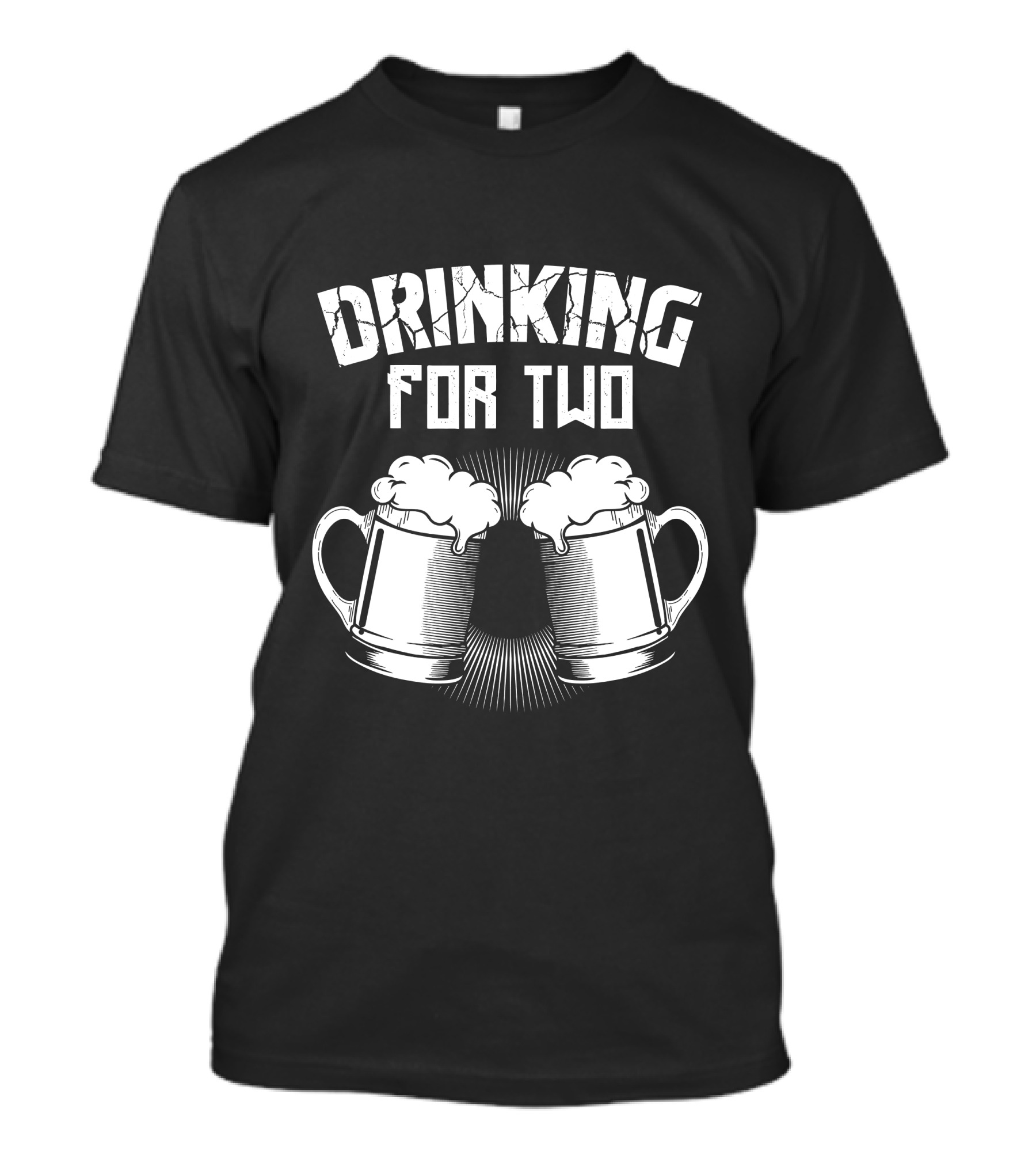 Drinking For Two Funny Dad Beer Mugs Humor T-Shirt