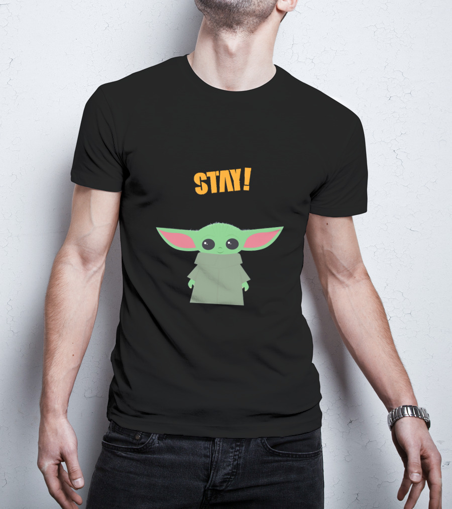 Stay Baby Yoda Mandalorian Grogu T-Shirt