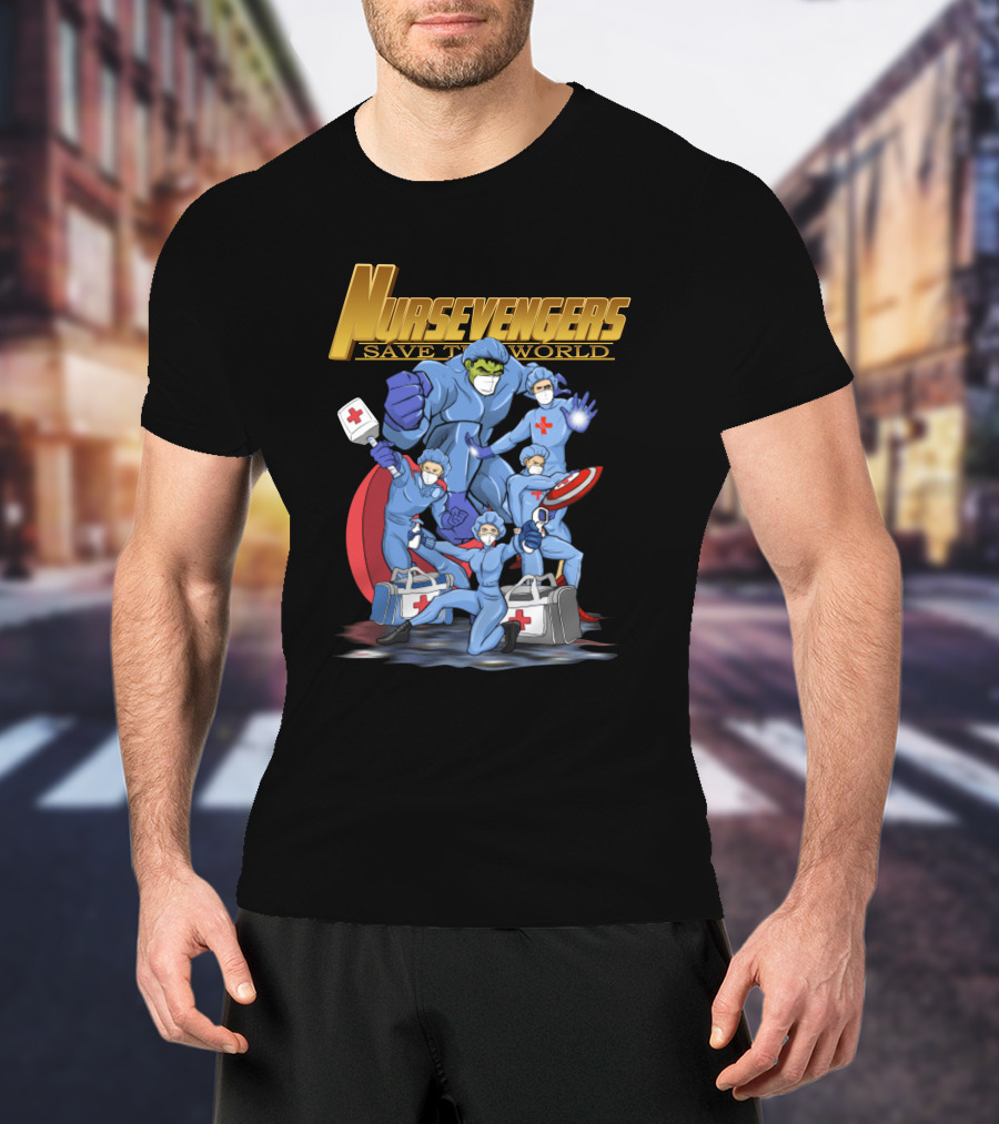 Nursevengers Save The World With Marvel Icons And Hero-Themed Medical Team T-Shirt