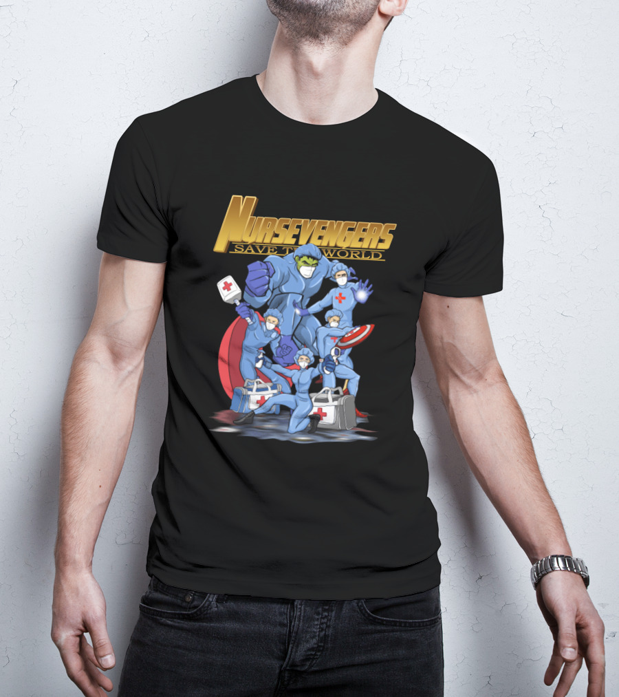 Nursevengers Save The World With Marvel Icons And Hero-Themed Medical Team T-Shirt