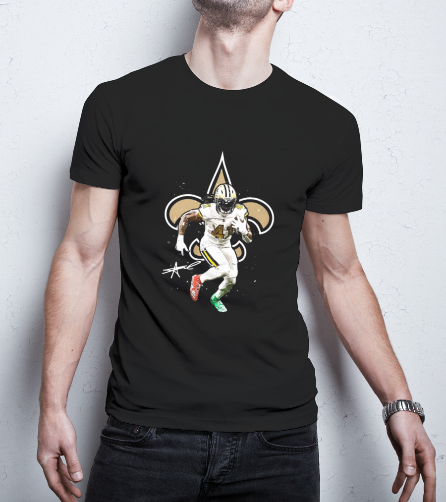New Orleans Saints Alvin Kamara Fleur-de-Lis Signature T-Shirt